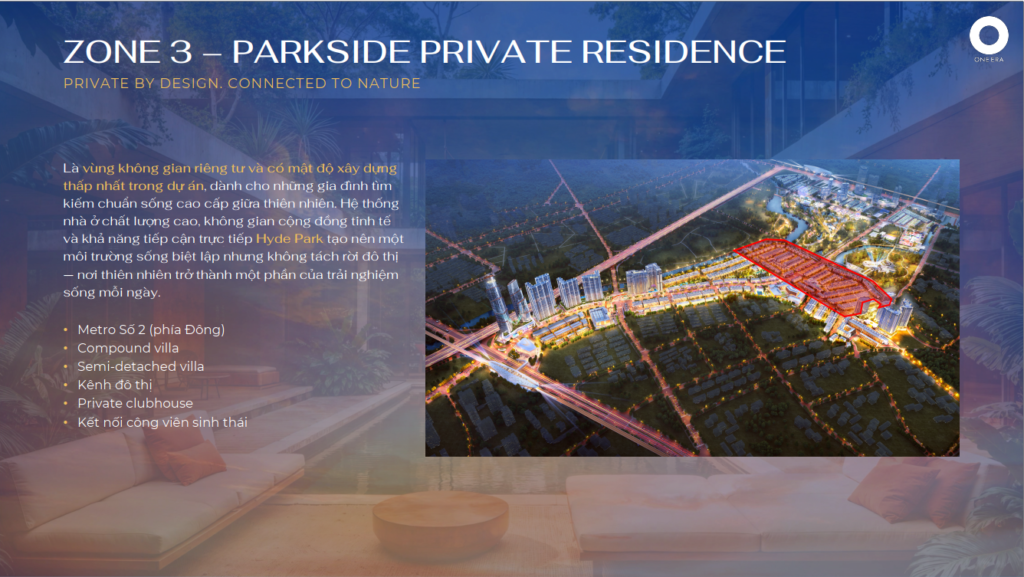 Zone 3 - Parkside private residence tổng quan